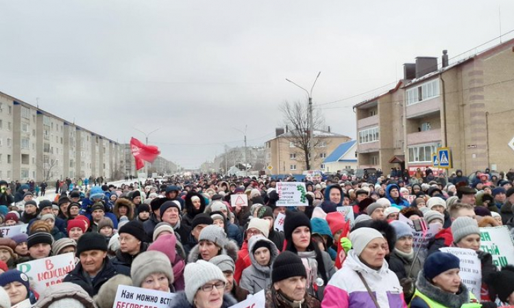 Protests in Arkhangelsk Oblast against the landfill, Russia, Dec 8, 2019